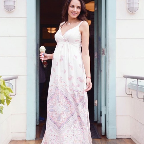 Seraphine Pastel Printed Maternity Maxi Dress - Picture 2 of 8